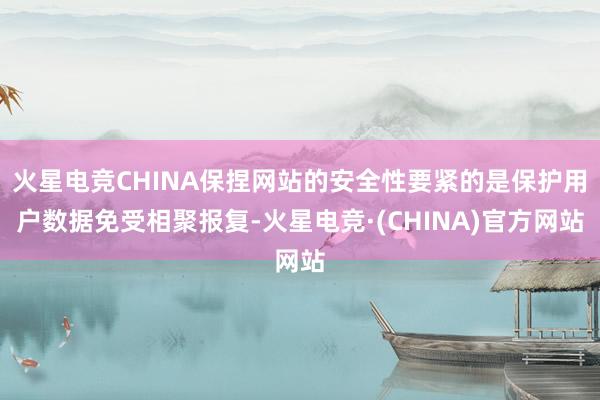 火星电竞CHINA保捏网站的安全性要紧的是保护用户数据免受相聚报复-火星电竞·(CHINA)官方网站